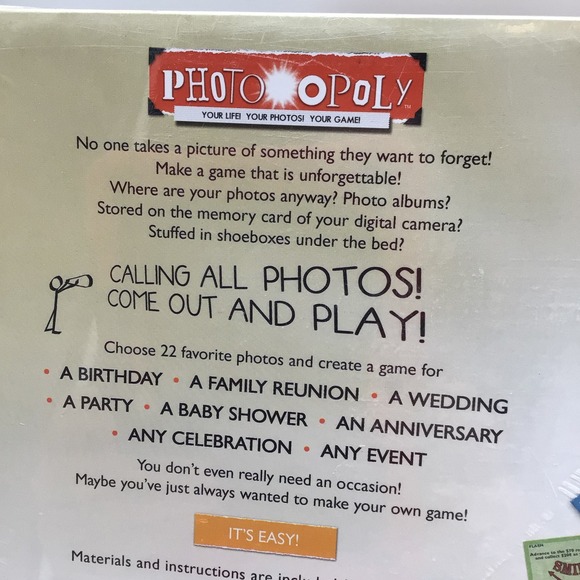 Photo Opoly Game Your Life Your Photos Your Game Board Game New Sealed - Picture 3 of 4